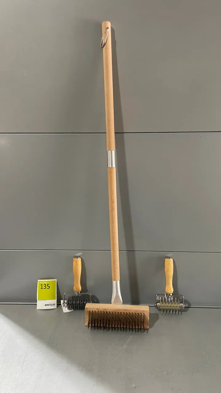 Pizzaofen-Reinigungsbürste / Teigroller-Set